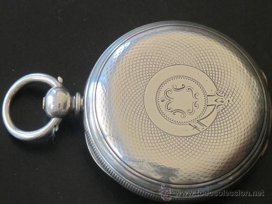 Relojes de bolsillo: RELOJ BOLSILLO - PLATA - FUNCIONA PERFECTAMENTE - LLAVE - Foto 4