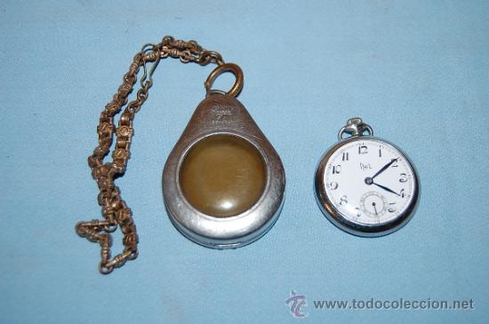 Relojes de bolsillo: RELOJ DE BOLSILLO CON ESTUCHE Y CADENA - Foto 1