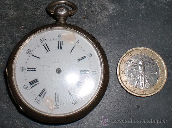 Relojes de bolsillo: Reloj de plata de llave - Foto 1