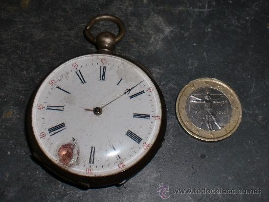 Relojes de bolsillo: Reloj de plata de llave - Foto 1