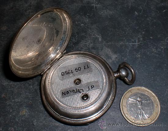 Relojes de bolsillo: Reloj de plata de llave - Foto 3