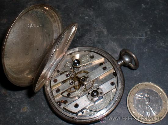 Relojes de bolsillo: Reloj de plata de llave - Foto 4