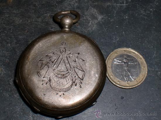 Relojes de bolsillo: Reloj de plata de llave - Foto 2