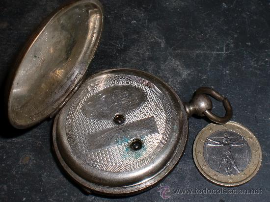 Relojes de bolsillo: Reloj de plata de llave - Foto 3
