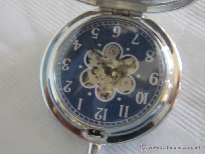 Relojes de bolsillo: RELOJ DE BOLSILLO EN ACERO - Foto 4
