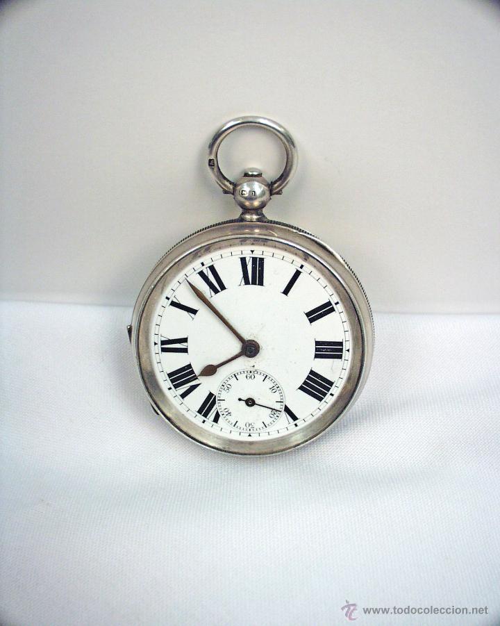Relojes de bolsillo: Reloj de bolsillo de plata ingles - Foto 1