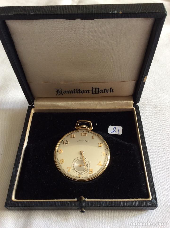 reloj bolsillo hamilton oro 18 kl Buy Antique watches on todocoleccion