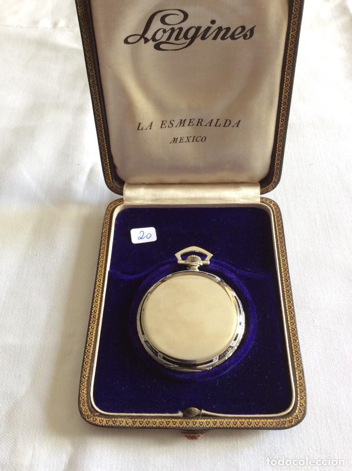 Relojes de bolsillo: RELOJ DE BOLSILLO LONGINES EN ORO BLANCO - Foto 2