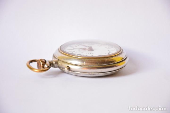 Relojes de bolsillo: Reloj de bolsillo antiguo Systeme Roskopf - Funciona - Foto 4
