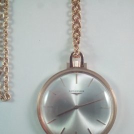 Longines Oro 18K. Reloj de Bolsillo, Lepin con leontina.