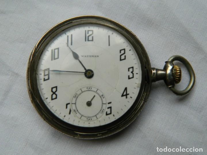 Relojes de bolsillo: RELOJ DE BOLSILLO WATTMAN .PLATA - Foto 7