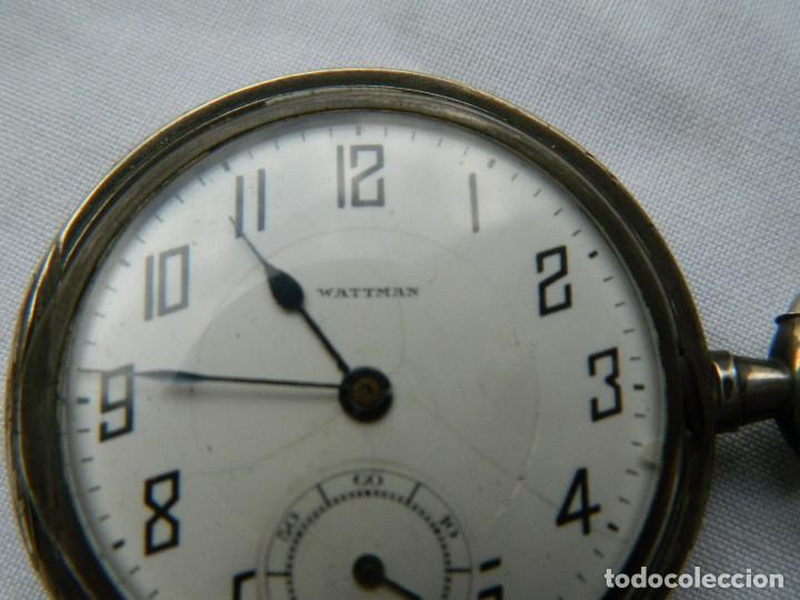 Relojes de bolsillo: RELOJ DE BOLSILLO WATTMAN .PLATA - Foto 8