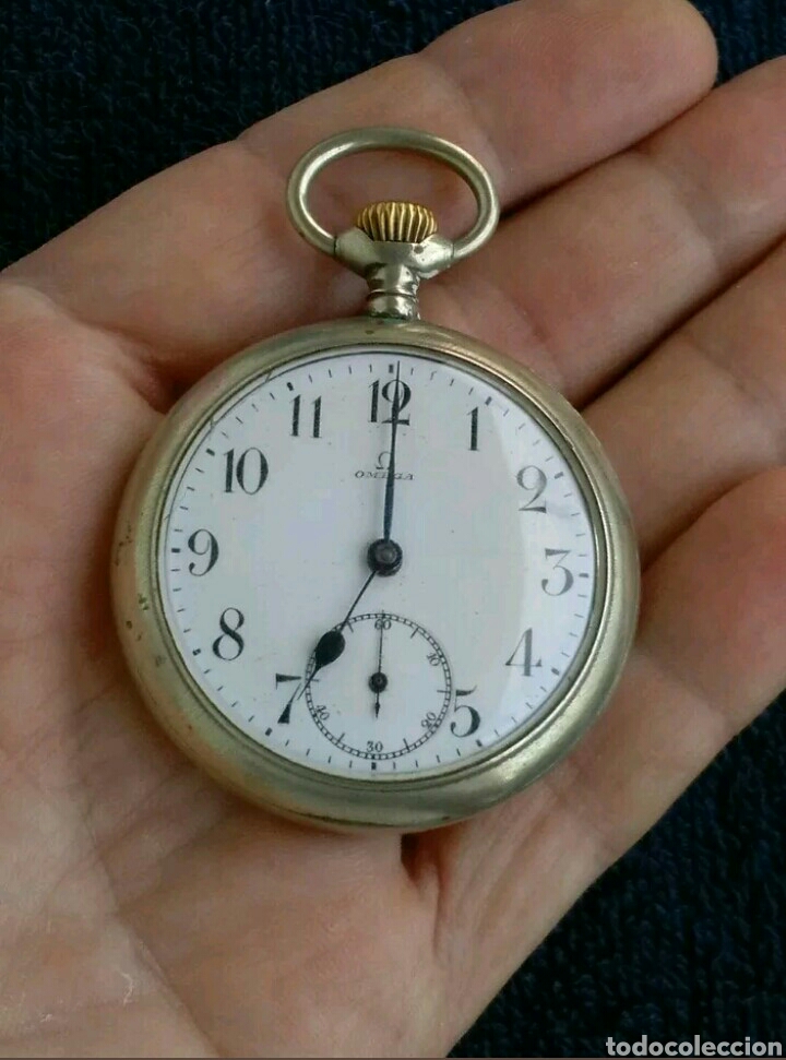 reloj de bolsillo omega antiguo de plata
