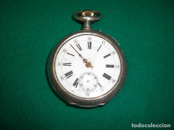 Relojes de bolsillo: RELOJ DE BOLSILLO PLATA DE LEY - Foto 1