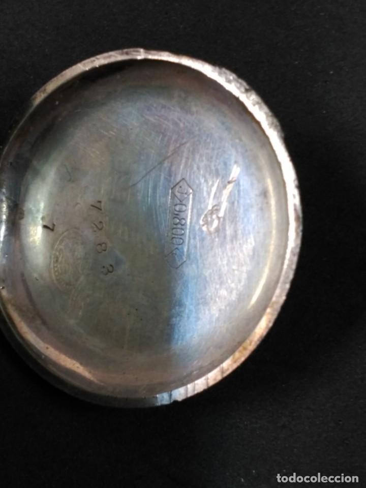 Relojes de bolsillo: RELOJ DE BOLSILLO DE PLATA - Foto 8