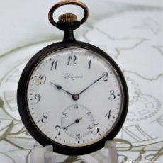 Relojes de bolsillo: LONGINES-RELOJ DE BOLSILLO-2 TAPAS-CIRCA 1908-FUNCIONANDO. Lote 146936890