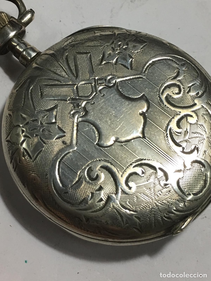 Relojes de bolsillo: Reloj marca d&oacute;lar2 tapas en plata - Foto 4