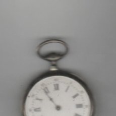 Relojes de bolsillo: ANTIGUO RELOJ DE PLATA CON LLAVE-DIAMETRO 42 MM-A REVISAR. Lote 168364188