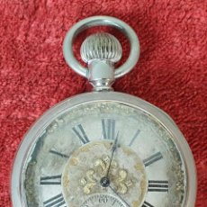 Relojes de bolsillo: RELOJ DE BOLSILLO. G. HUGUENIN ET FILS. CAJA DE ACERO INOXIDABLE. CIRCA 1900
