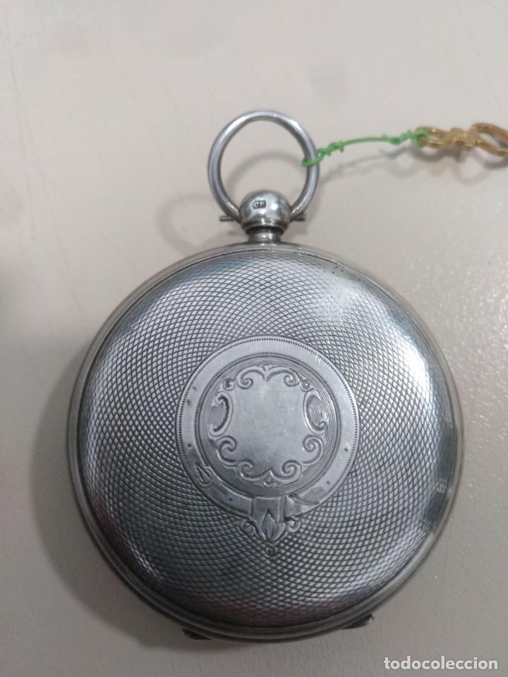 Relojes de bolsillo: RELOJ DE BOLSILLO INGLES, PLATA. - Foto 2