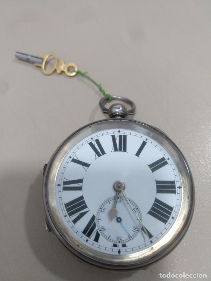 Relojes de bolsillo: RELOJ DE BOLSILLO INGLES, PLATA. - Foto 9