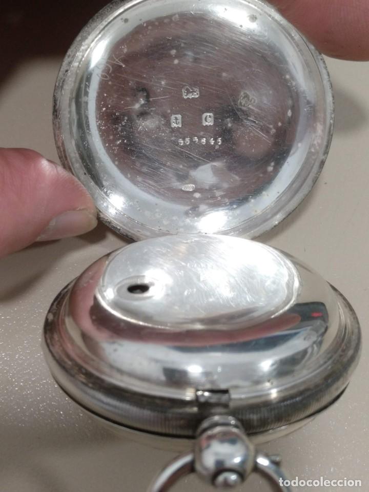 Relojes de bolsillo: RELOJ DE BOLSILLO INGLES, PLATA. - Foto 10