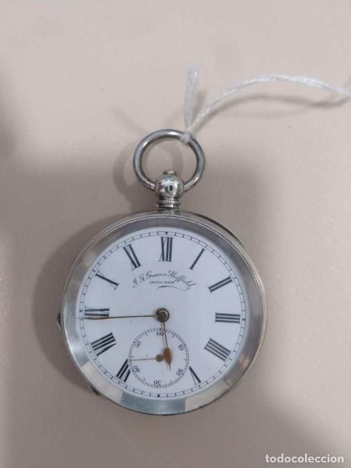 Relojes de bolsillo: RELOJ DE BOLSILLO PLATA - Foto 1