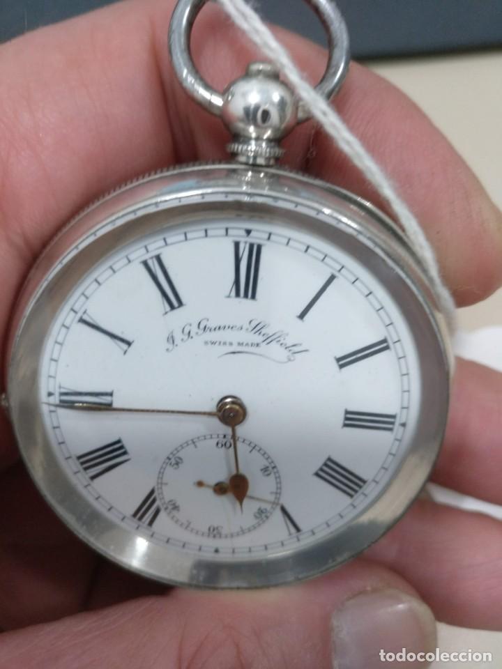 Relojes de bolsillo: RELOJ DE BOLSILLO PLATA - Foto 2