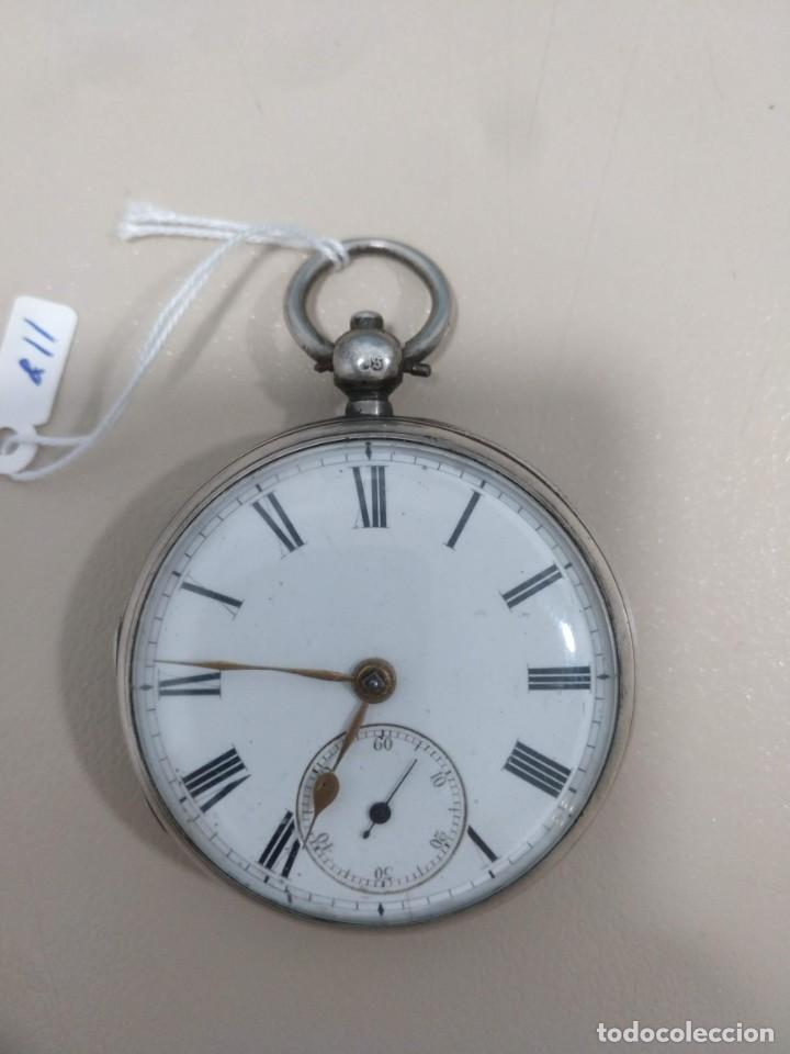 Relojes de bolsillo: RELOJ DE BOLSILLO INGLES, PLATA. - Foto 2