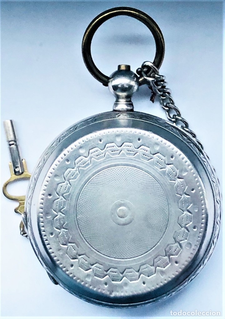 Relojes de bolsillo: Reloj plata de bolsillo Suizo XIX - Foto 2 - 148058678