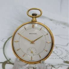 Relojes de bolsillo: MOVADO-DE ORO 18K-PRECIOSO RELOJ DE BOLSILLO-SUIZO-CIRCA 1910-1920-FUNCIONANDO. Lote 181898336