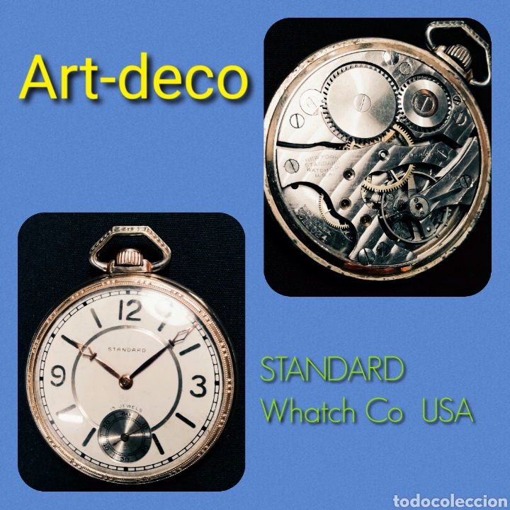 Relojes de bolsillo: Reloj bolsillo Art-deco, FUNCIONANDO - Foto 2