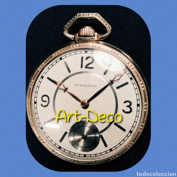 Relojes de bolsillo: Reloj bolsillo Art-deco, FUNCIONANDO - Foto 1