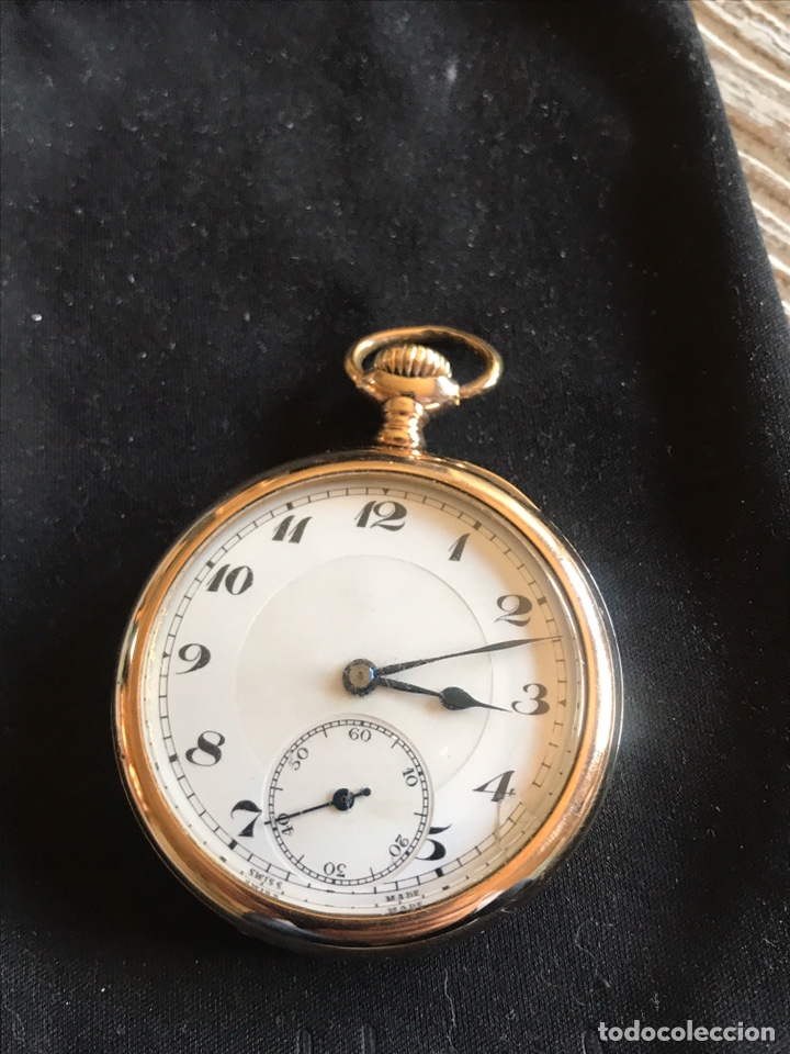 Relojes de bolsillo: Reloj chapado oro - Foto 1