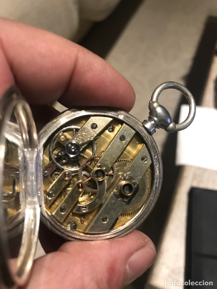 Relojes de bolsillo: Reloj plata impecable - Foto 6