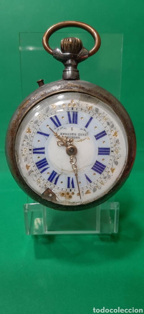 Relojes de bolsillo: RELOJ DE BOLSILLO, ERNESTO GUYE, BURGOS. FUNCIONA CORRECTAMENTE. - Foto 2 - 194271728