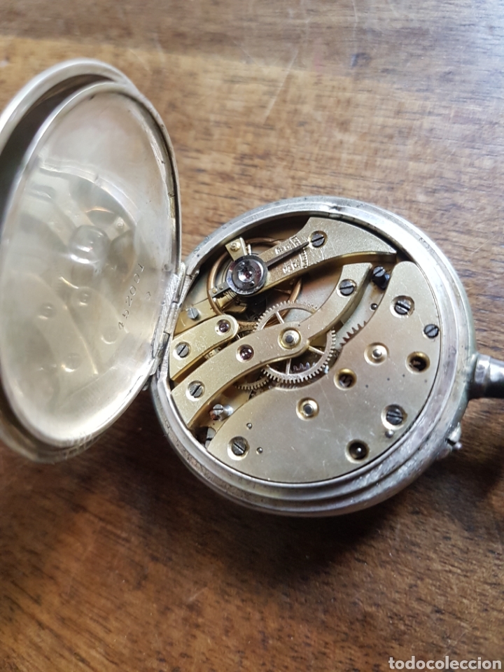 Relojes de bolsillo: Antiguo reloj bolsillo plata - Foto 3
