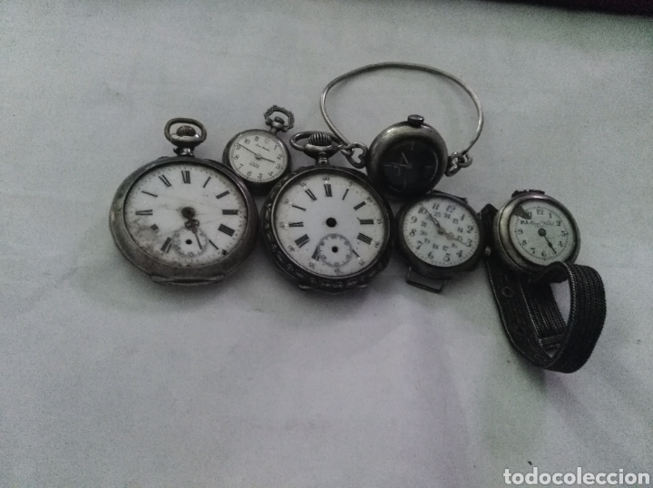Relojes de bolsillo: 6 relojes de plata para restaurar - Foto 1