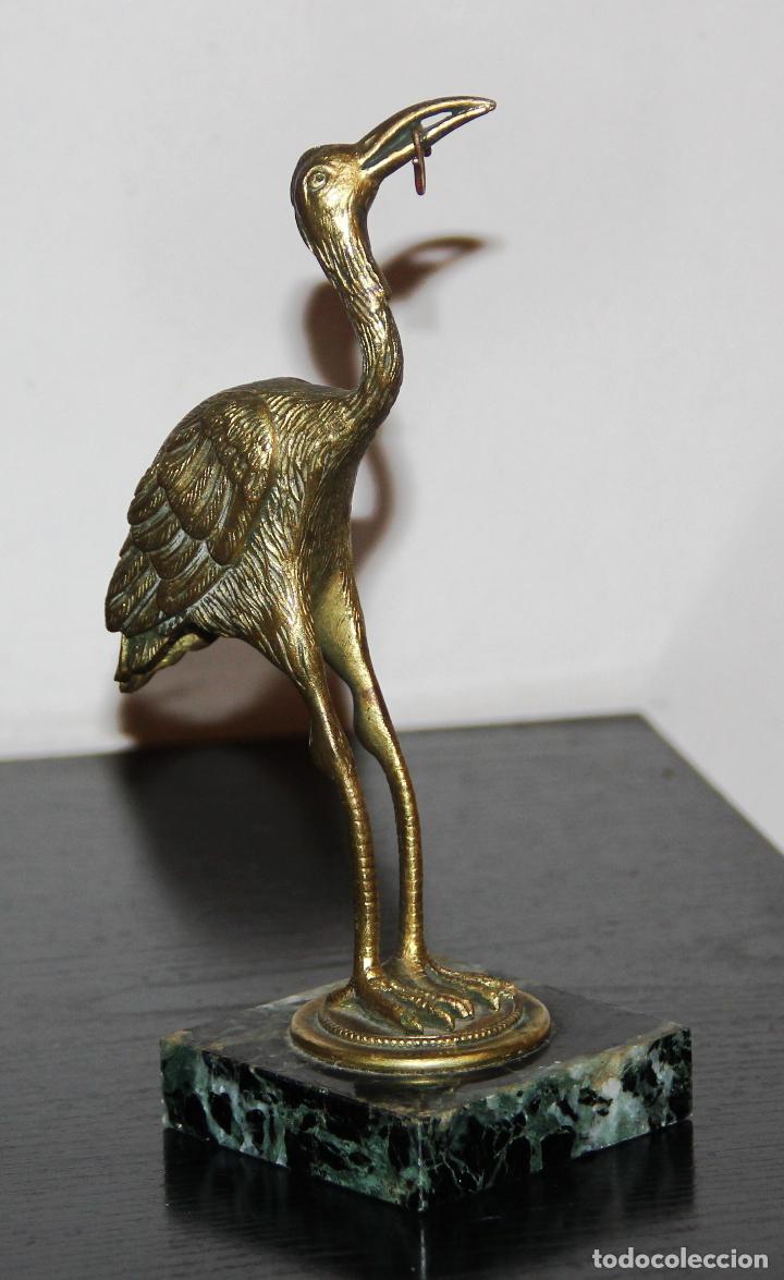 Relojes de bolsillo: ANTIGUO SOPORTE PARA RELOJ DE BOLSILLO DE BRONCE - Foto 5