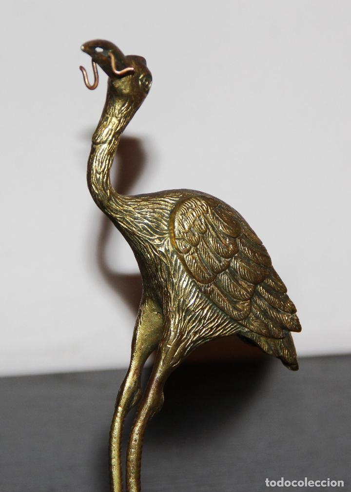 Relojes de bolsillo: ANTIGUO SOPORTE PARA RELOJ DE BOLSILLO DE BRONCE - Foto 6