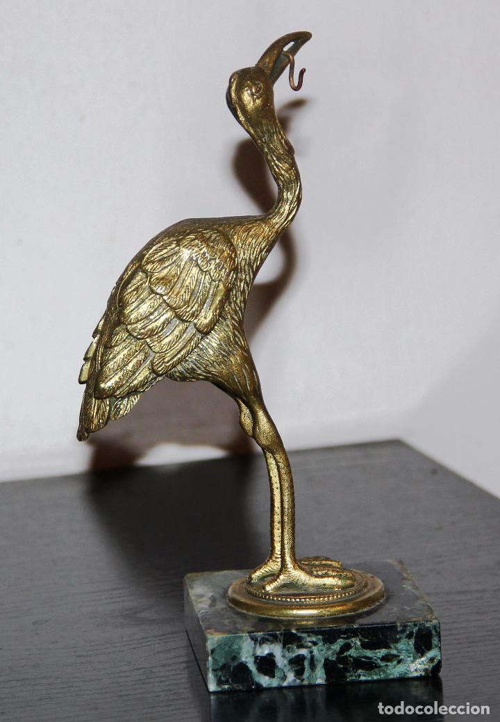 Relojes de bolsillo: ANTIGUO SOPORTE PARA RELOJ DE BOLSILLO DE BRONCE - Foto 9