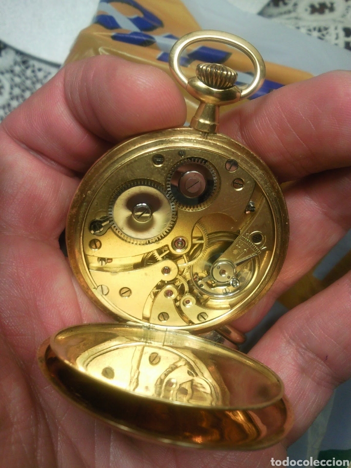 Relojes de bolsillo: RELOJ DE ORO DE BOLSILLO LIP - Foto 3