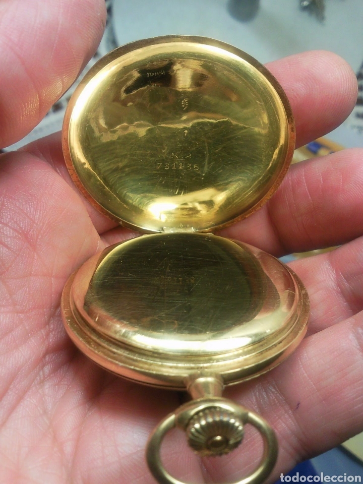 Relojes de bolsillo: RELOJ DE ORO DE BOLSILLO LIP - Foto 4