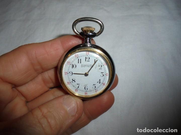 Relojes de bolsillo: RELOJ DE BOLSILLO SERVETTE FUNCIONANDO - Foto 1