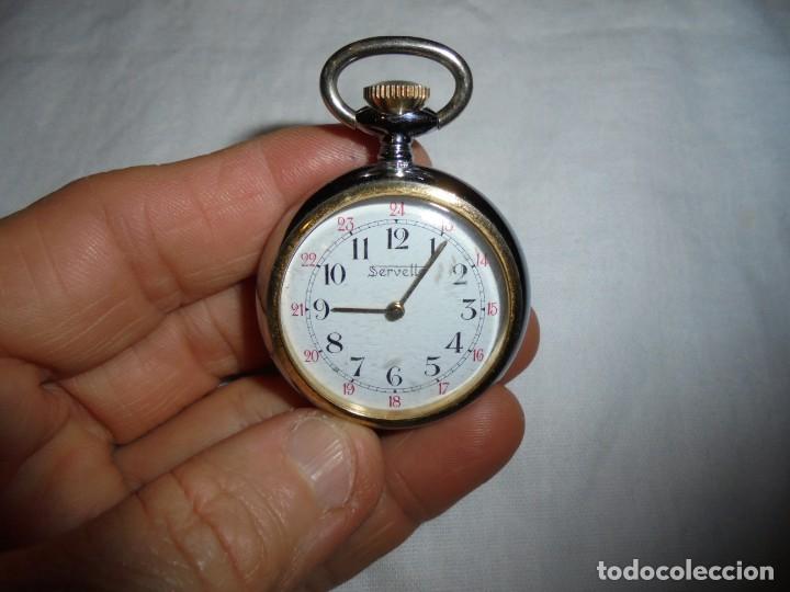 Relojes de bolsillo: RELOJ DE BOLSILLO SERVETTE FUNCIONANDO - Foto 3
