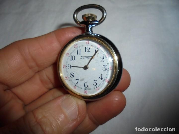 Relojes de bolsillo: RELOJ DE BOLSILLO SERVETTE FUNCIONANDO - Foto 4