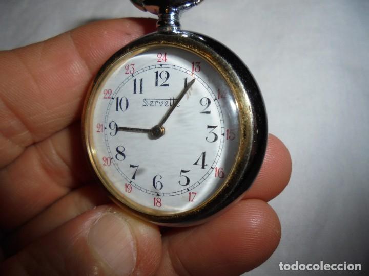 Relojes de bolsillo: RELOJ DE BOLSILLO SERVETTE FUNCIONANDO - Foto 5