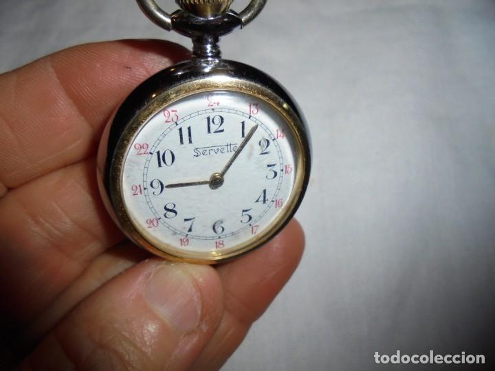 Relojes de bolsillo: RELOJ DE BOLSILLO SERVETTE FUNCIONANDO - Foto 7