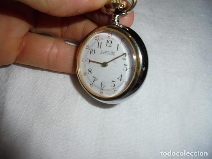 Relojes de bolsillo: RELOJ DE BOLSILLO SERVETTE FUNCIONANDO - Foto 15