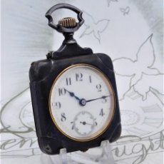 Relojes de bolsillo: INUSUAL-RELOJ DE BOLSILLO CUADRADO-CIRCA 1890-FUNCIONANDO